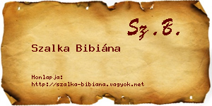 Szalka Bibiána névjegykártya